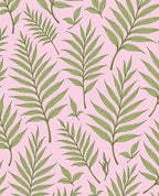 Elegant Green Leaf Pattern Accent Rug