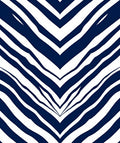Navy And White Animal Stripe Rug