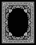 Ornate Floral Leaf Border Design Rug