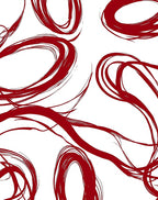 Crimson Swirl Abstract Rug