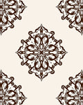 Ornate Floral Scrollwork Pattern Design Rug