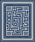 Maze Pattern With Classic Borders And Accents Rug