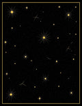 Celestial Starburst Gold Black Pattern Rug