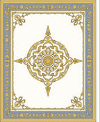 Grand Floral Medallion Blue Gold Rug