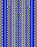 Bold Blue Geometric Tribal Pattern Rug