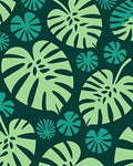 Tropical Leaf Pattern Art Rug