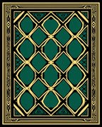 Emerald Golden Geometric Pattern Rug