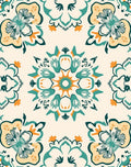 Mandala Floral Patterned Area Rug