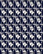 Classic Floral Patterned Navy Rug
