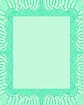 Mint Green Ornate Border Design Rug