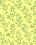 Delicate Green Leafy Vine Pattern Rug