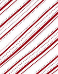 Red White Diagonal Stripe Floral Rug