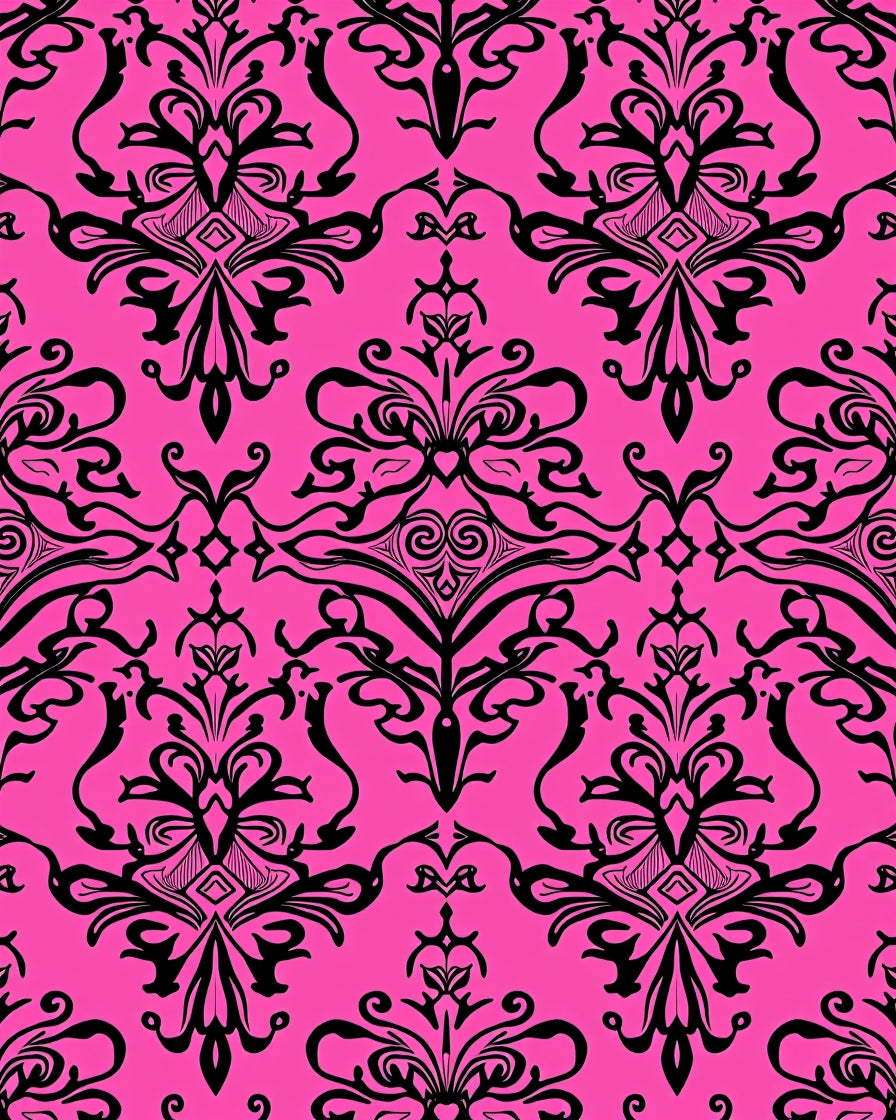 Bold Floral Damask Pattern Rug