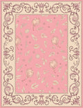 Ornate Floral Leaf Frame Rug