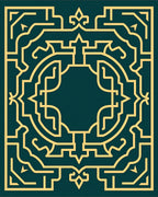 Elegant Gold Geometric Pattern Rug