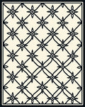 Lattice Star Geometric Pattern Rug