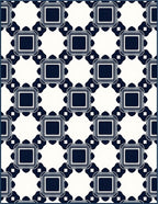 Classic Square With Motif Design Rug