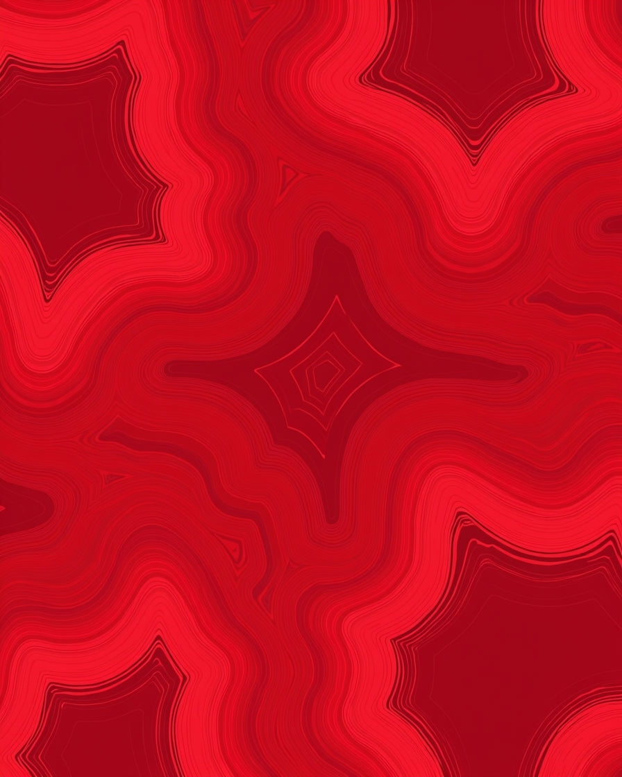 Radiant Red Agate Swirls Rug