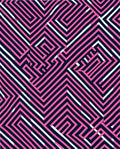Geometric Maze Abstract Design Rug