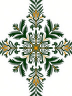 Foliage Intricate Geometric Pattern Rug