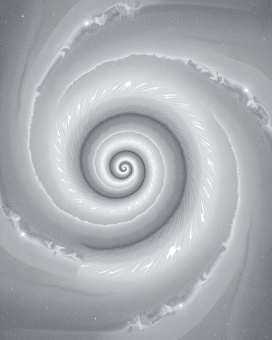Monochromatic Spiral Vortex Pattern Rug