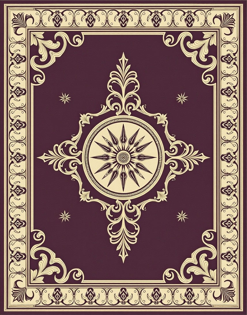 Antique Laurel Medallion Decorative Rug