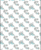 Petal Pattern with Blue Accents Rug