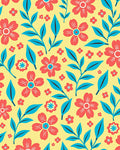 Bold Floral Branches And Leaves Rug