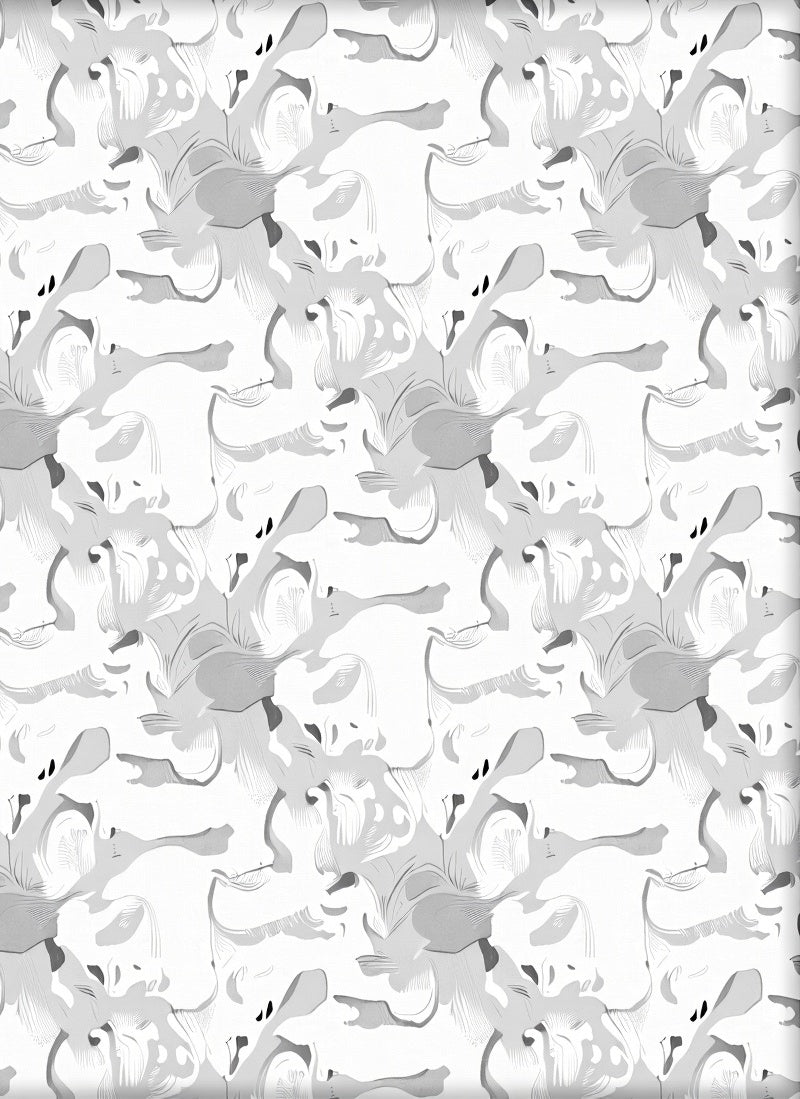 Abstract Swirls Cool Tones Pattern Rug