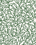 Lush Green Leafy Vine Pattern Rug