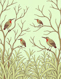 Birds Perched on Spring Branches Rug