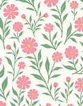 Pink Daisy Floral Pattern Rug