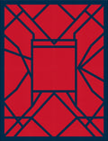 Modern Red Geometric Pattern Rug