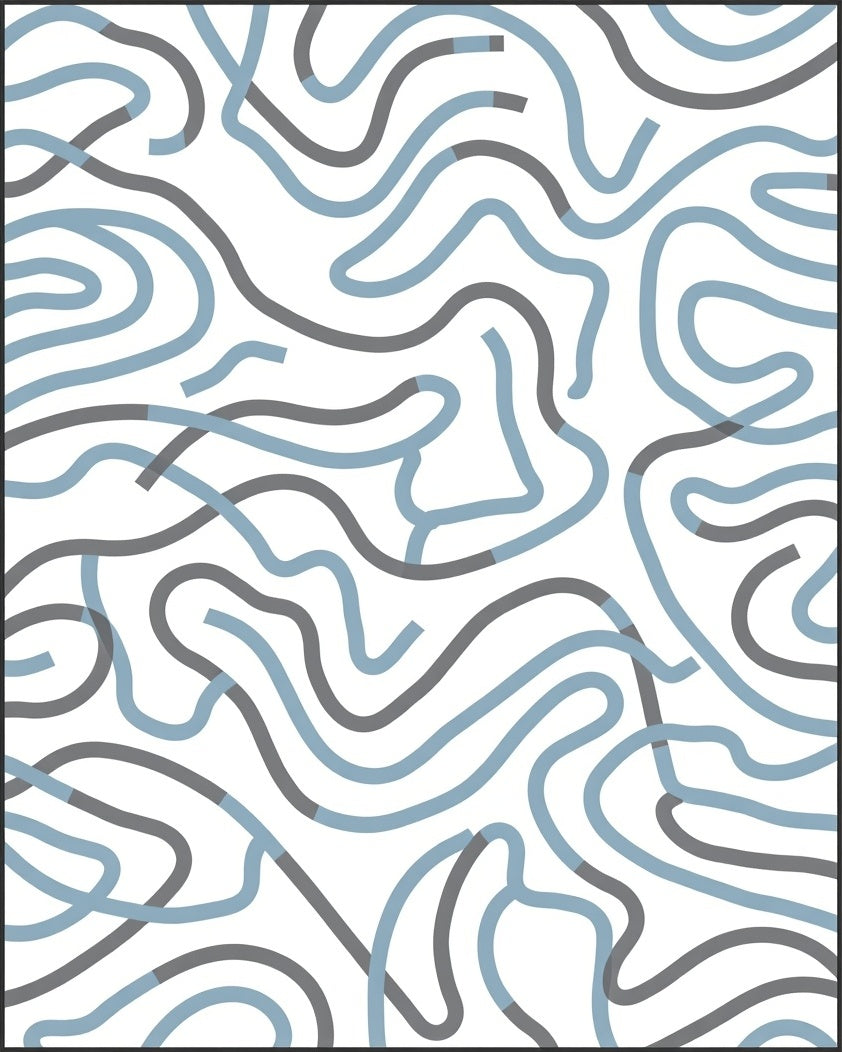 Flowing Line Abstract Pattern Rug