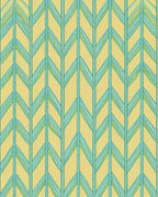 Chevron Pattern With Teal Stripes Rug