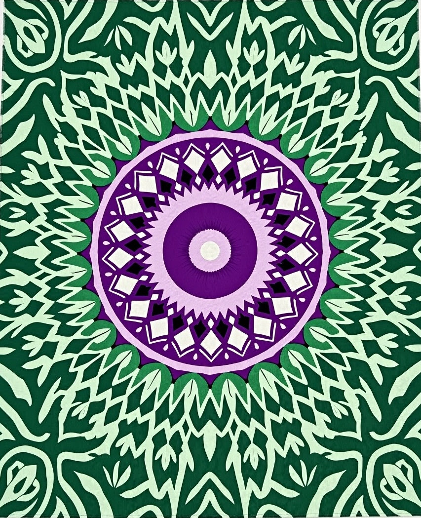Intricate Floral Mandala Pattern Design Rug