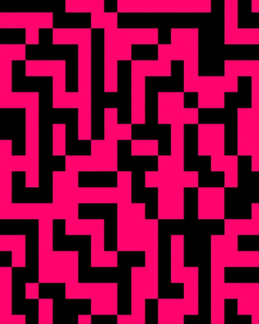 Geometric Maze Pattern Rug