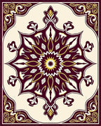 Grand Mandala Floral Pattern Rug