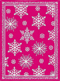 Bright Pink Snowflake Scatter Rug