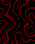 Dramatic Red Swirl Pattern Rug