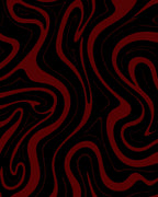 Dramatic Red Swirl Pattern Rug