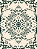 Ornate Floral Medallion Cream Rug