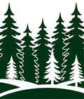 Dark Forest Evergreen Trees Scene Rug