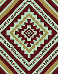 Tribal Diamond Geometric Pattern Rug
