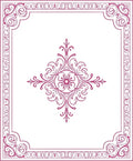 Ornate Floral Scrollwork With Border Design Rug