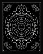 Ornate Mandala White Pattern Rug