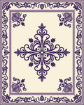 Elegant Floral Scroll Work Design Rug