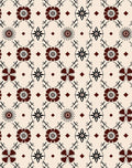 Brown Floral Lattice Pattern Rug