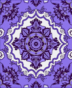 Lavender Floral Mandala Pattern Rug