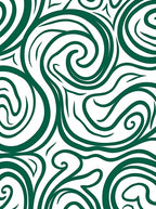 Emerald Swirl Pattern Traditional Design Rug